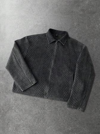 Street Life Giacca vintage lavata per uomo, alla moda per l'autunno