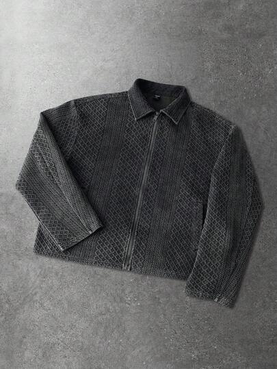 Street Life Giacca vintage lavata per uomo, alla moda per l'autunno