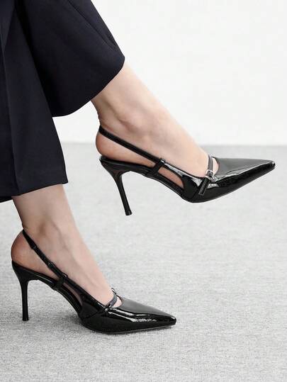 CUCCOO BIZCHIC Women's Elegant Pointed Toe Pumps With Buckle, Suitable For Commuting For Christmas
