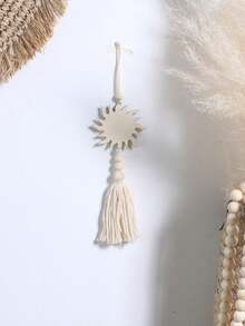 1PC Woven Tassel Sun Moon Car Hanging Ornament Star Moon Wall Hanging Home Decor Ramadan Holiday Decoration - Multicolor - View 6