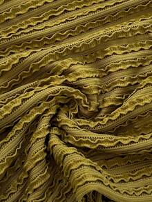 Soleia Women's Vacation Knit White Textured V-Neck Twist Strap Ruched Waist Fitted Stylish Slim Tank Top, Suitable For Party, Date, Valentine's Day Mustard Top Summer Top Cleavage Top - Olive Green - View 8