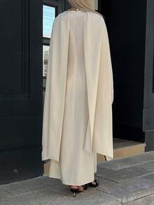 Siren Gaze Women's Fashion Party Shawl Dress Two Pieces Set Elegant Cream Outfit Women Two Piece Set Women Elegant Modest Two Piece Set 2 Piece Casual Sets Woman Spring - Khaki - View 3