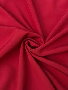 Auralis Elegant V-Neck Long Sleeve Fitted Maxi A-Line Dress, Suitable For Concerts, Performances, Dates, Formal Dinners, New Year Parties, Sexy, Commuting, Romantic, Office Wear, Mermaid Style, Birthday Party, Red Dress For Women/New Year's New Red Plus Size Round Neck Irregular Cap Sleeve Cape Faux Two-Piece Waist-Defining A-Line High Slit Plus Size Dress / Elegant And Dignified / Valentine's Day Burgundy Dress / Romantic Date / Sophisticated Outfit / Everyday Outfit / Influencer Style - Red - View 8