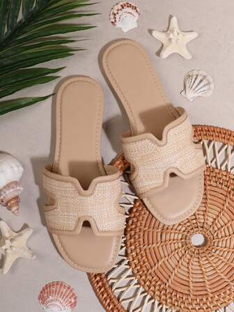 L'Amorae Women'S Fashionable Apricot Flat Sandals Summer Shoes Spring Shoes Spring Break Easter Vacation Shoes Casual Shoes Beach Shoes Mother's Day Present For Christmas