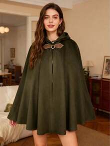 麂皮连帽斗篷披肩 - 成人超柔软绒面可穿戴毯 | 超大男女通用设计，极致舒适 | 加重助眠魔法斗篷 | 居家/影院/日常穿着的奢华休闲服 | 优雅长袖披肩，保暖必备，可水洗耐用面料 - 彩色 - 查看 15