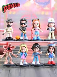 POKOJA LAND 3.5 Inch Strange Story Hand-Made Model Toy,Desktop Decorative Ornament, Collectible Doll Gifts For Fans,Perfect For Car & Desktop Decor, Figurine Doll For Fans Gift,Halloween Christmas Birthday Gift - Multicolor - View 1