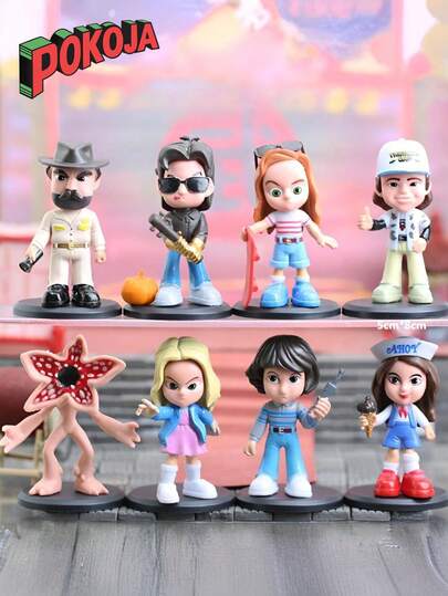 POKOJA LAND 3,5 tums handgjord modellleksak med konstig historia, dekorativ skrivbordsprydnad, samlardockor för fans, perfekt för bil- och skrivbordsdekor, figurdocka för fans, Halloween-julfödelsedagspresent