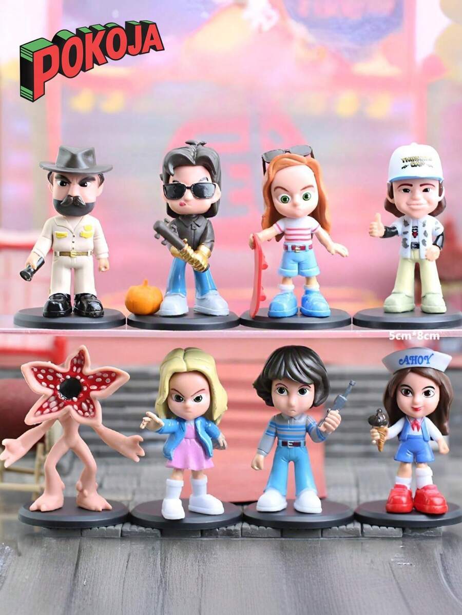 POKOJA LAND 3.5 Inch Strange Story Hand-Made Model Toy,Desktop Decorative Ornament, Collectible Doll Gifts For Fans,Perfect For Car & Desktop Decor, Figurine Doll For Fans Gift,Halloween Christmas Birthday Gift - Multicolor - View 1