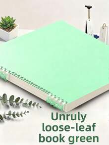 1pc Macaron B5 Loose-Leaf Notebook, Removable Coil, Comfortable To Use, High School Student A4 Stylish Notepad - Multicolor - View 13