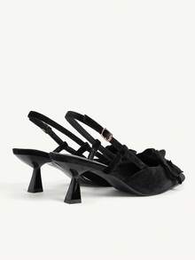 CUCCOO CHICEST Women's Elegant Party 3D Floral Decor Pointed Toe Pumps Valentine's Day - Black - View 10
