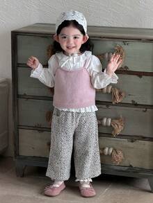 DAZY 女婴时尚百搭条纹阔腿裤，秋冬季