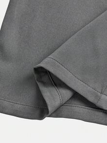 Girlism 少女复古优雅提花褶裥阔腿裤，适合秋冬季穿着 - 灰色 - 查看 4