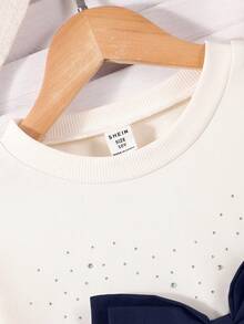 SHEIN 2pcs/Set Tween Girl Casual Simple Graphic T-Shirt And Printed Pants Set With Bag, Fashionable Outfit For Tween Girl, Daily Versatile