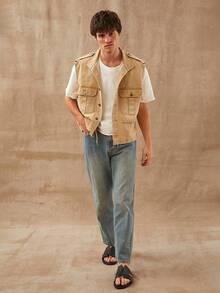 SHUZIA Men's Textured Black Slide Sandals, Anti-Slip, Comfortable, High-End Feeling Holiday Vacay Vibe For Spring Spring Break Easter Mother's Day Present For Christmas - Black - View 3