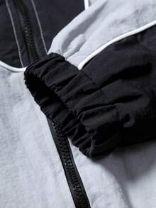 STYNVO Men's Two-Tone Zip Front Hoodie And Drawstring Pants Casual Tracksuit Set Mens Y2k Clothes Men 2 Piece Set Patched Men S Two Piece Set F1 Jogging Suits Y2k Tracksuit Men Mens Two Piece Set - Multicolor - View 4