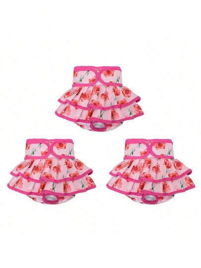 3pcs/1PC Durable Women's Dog Diapers, High-Quality Dog Diapers,Dog Diapers Female Dress Diaper Highly Absorbent Dog Diapers For Female Dogs, Or Excitable Urination,Washable And Reusable High-Quality Female Dog Diapers, Suitable For Medium And Large Female Dogs, Puppies And Female Dogs In Estrus