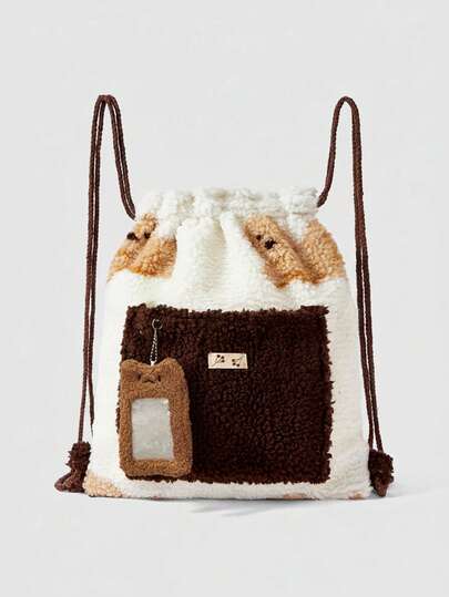 Kawaii Damen Rucksack mit großer Kapazität und Sternmuster, perfekt als Rucksack-Accessoire, Schul-Essentials, Preppy Rucksack für die Schule