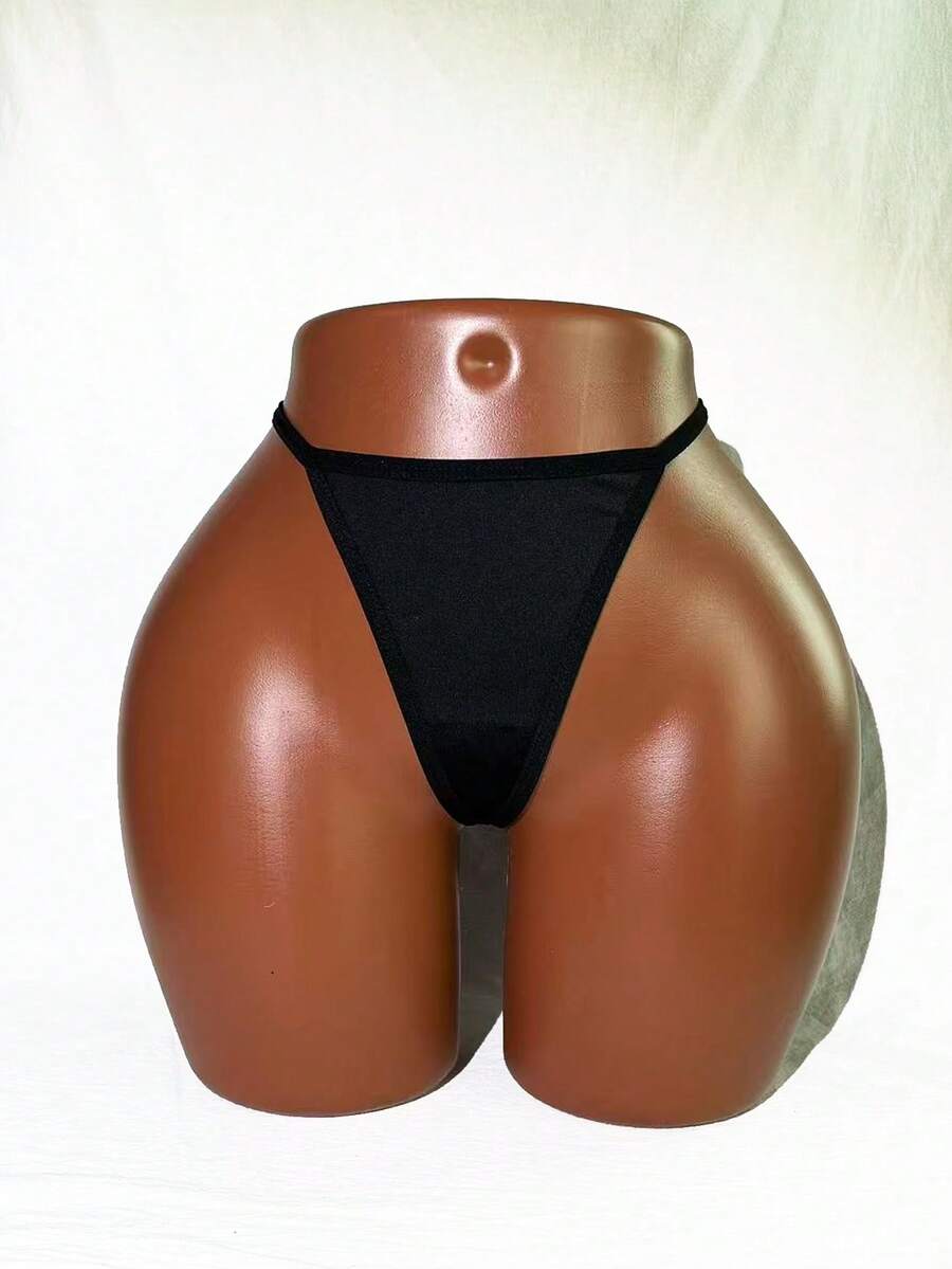 Star Fringed Chain Studded Sexy G-String Panty, Rave, Lingerie For Women,Sexy,Valentine's Day,Wedding - Black - View 1