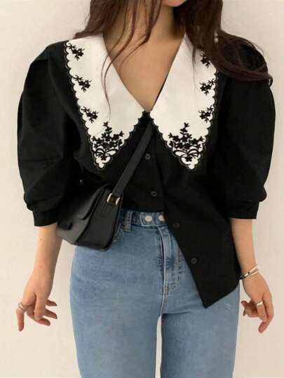 INAWLY 大码衬衫 简约时尚 日常休闲