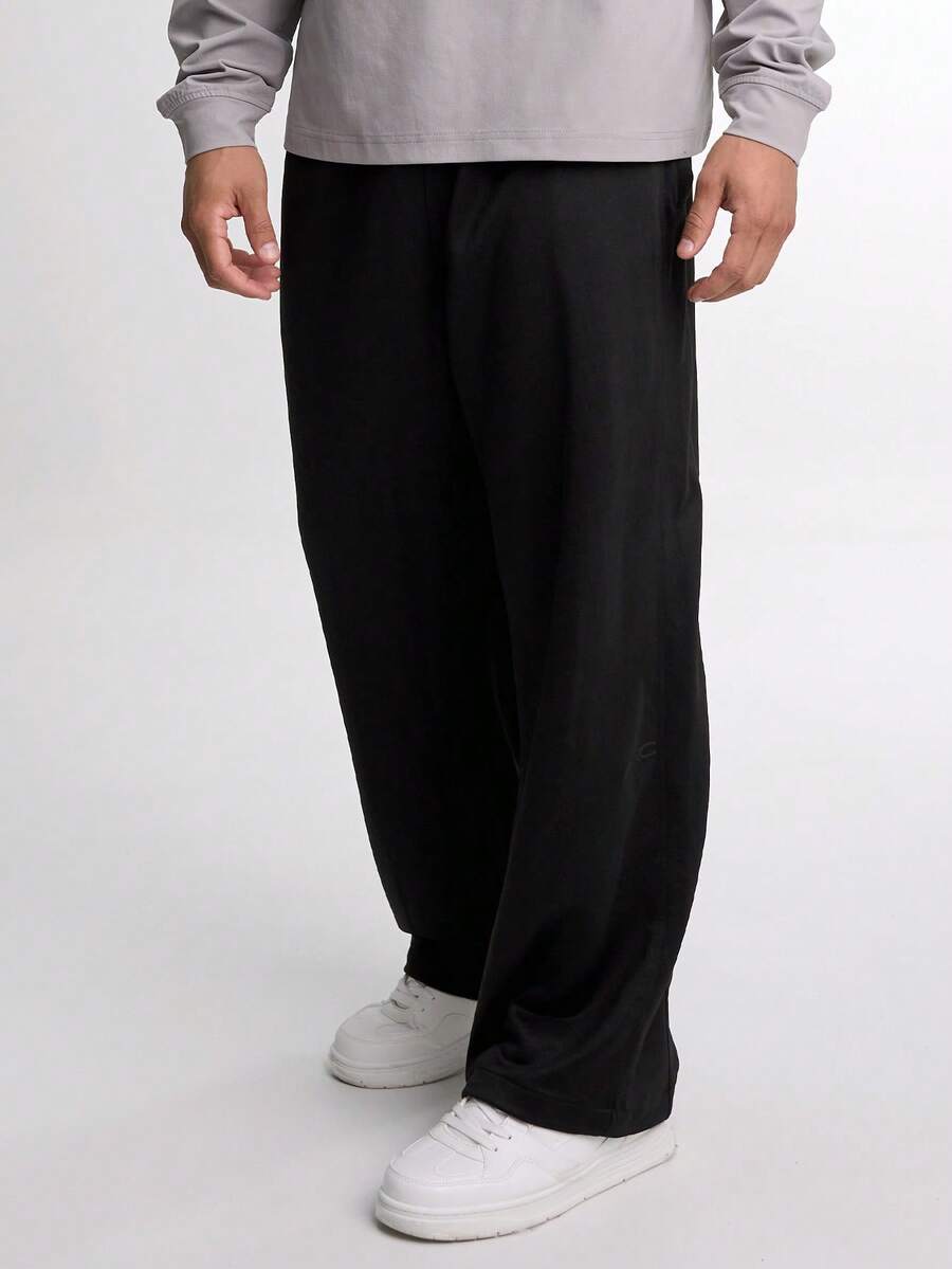 ARC Men's Black Casual Men Sports Wide Leg Pants - Black - View 1