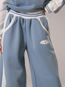 Musera Sport Quần jogger ống rộng phối màu tương phản thể thao Padel, trang phục thể thao mùa đông năng động, tập gym, khám phá mùa hè - Nhiều màu - Xem 4