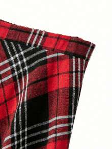 GlowEve CURVE 大码优雅羊毛格纹A字裙，带侧口袋 - 彩色 - 查看 3