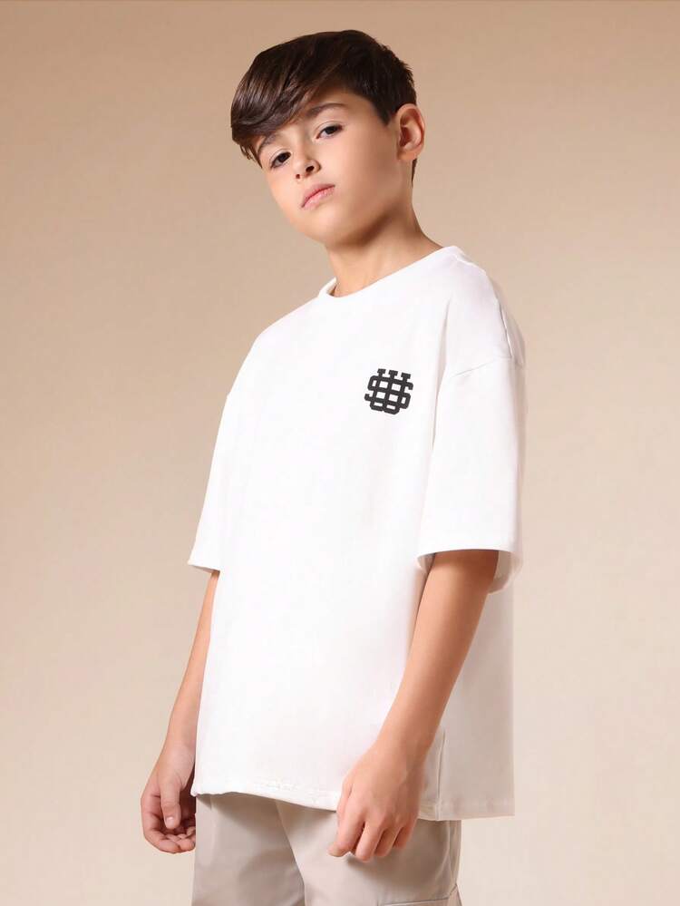 Übergroßes T-Shirt mit Barcode-Aufdruck