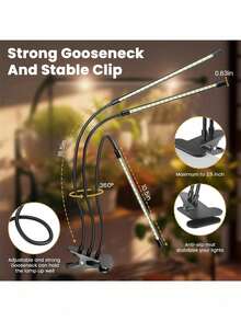 Yogle Nurturing Light 1/2 Packs, 6000K Full Spectrum Garden Lamp Indoor Potted Bonsai/Plants/Houseplants, Dimming & Automatic Timer 4/8/12 Hours - Multicolor - View 4