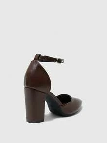 CUCCOO BIZCHIC 女士时尚百搭通勤优雅简约高跟鞋 - 咖啡棕 - 查看 9