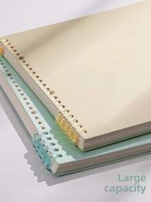 1pc Macaron B5 Loose-Leaf Notebook, Removable Coil, Comfortable To Use, High School Student A4 Stylish Notepad - Multicolor - View 8