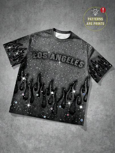 GENIUS ODE Camiseta de manga corta de cuello redondo y corte holgado para hombre, para uso diario en verano