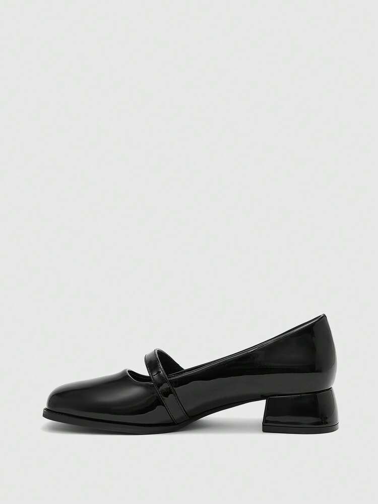 CUCCOO BIZCHIC New Fashionable Women's High Heels With A Small Square Toe And Pearl And Rhinestone Buckle Design, Elegant Commuting Style, Versatile High Heels For The Workplace, Office And Casual Wear Valentine's Day