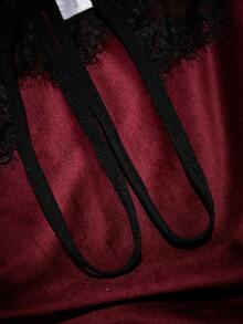 SpicyHot Women's Sexy Lace Patchwork Crotchless Panties - Black - View 4