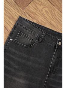 RivetRise Men's Button Front Long Sleeve Pocket Casual Denim Hoodie Jacket, For Fall - Grey - View 6