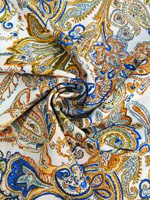 Linhara Large-Sized Woven Casual Summer Vacation Shirt - Brown - View 6