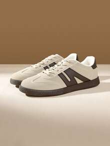 CUCCOO EASI 休闲舒适系带平底男士运动鞋，适合日常穿着 - 卡其色 - 查看 4