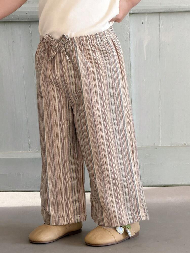Toddler Girls' Striped Casual Loose Bottoms