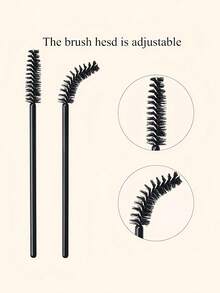 Eyelash Extension Brush Kit – Disposable Lash Spoolies, Micro Swabs, Lip Gloss Brushes 3-In-1 Set, 100/300/450/600/750/900pcs - Multicolor - View 8