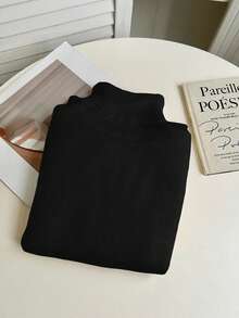 Franclia European And American Autumn/Winter Fashionable All-Match High Neck Thickened Seamless Fitted Thermal Knit Undershirt Knit Pullover Fall Outfit