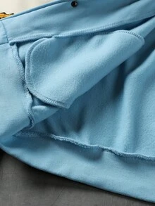 Manfinity EMRG 男士拼接棒球夹克 - 藍色 - 查看 8