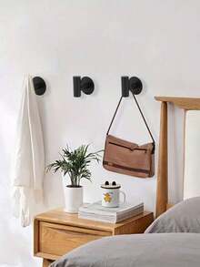 1个现代不锈钢浴室挂钩，耐用衣架，无需钻孔，防水防锈，时尚壁挂式毛巾和浴球架 - 彩色 - 查看 2