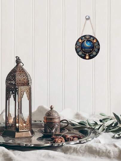 1 Đồ trang trí treo bằng Acrylic Ramadan cho bàn ăn trong nhà Bữa ăn Suhur Iftar Trang trí nhà ngày lễ Hồi giáo