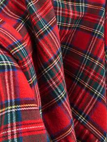 Robe longue à manches longues style bohème rouge en tricot patchwork à fleurs pour adolescentes, convient pour l'automne/hiver, les vacances d'hiver, Noël, robe rouge - Rouge - Voir 4