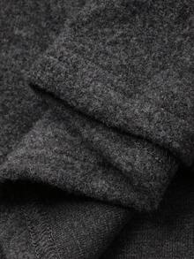 Vivie Lora Setelan Kasual 2 Potong Wanita Lengan Panjang Warna Polos dengan Bukaan Depan, Jaket dan Celana, Setelan Santai untuk Wanita - Grey - View 3