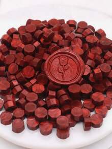 200 حبة/كيس من حبيبات الشمع المختومة بشكل ثماني الأضلاع لختم الأختام الشمعية، زخرفة يدوية للبطاقات والمظاريف، شمع لاكي مختوم للحرفة اليدوية وتغليف الهدايا وختم المظاريف والدعوات لحفلات وألبومات الصور والعودة إلى المدرسة