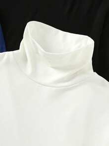 3pcs/Set Teenage Boy Slim Fit Casual Comfortable High Neck Long Sleeve T-Shirts Flash Burgundy Boho Goth Y2k Streetwear Rave Vacation Holiday Party Festival Fall Winter Winter Clothes Retro Vintage Casual Cozy