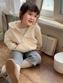 DAZY 女童连帽蕾丝拼接口袋长袖外套，秋冬季