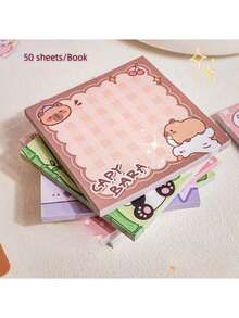 1pc Various Cute Notes | Cartoon Notebook Styles For Diary And Information, Randomly Sent - Multicolor - View 2