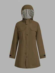 In My Nature Chaqueta impermeable para mujer para acampada, senderismo y desplazamientos urbanos - Marrón - Ver 3