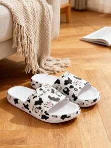 Pantuflas Unisex Eva 2026,Zapatillas Casa Hombre Mujer,Antideslizantes SuavesZapatillas de casa con estampado de vaca, antideslizantes,Sandalias/Chanclas De Casa y/o Exterior De Mujer de Moda Con Diseño De Vaca En Colores Pastel Para Dama,Calzado de casa, Zapatos de Interior y Exterior, Pantuflas de para Mujer Zapatillas de Playa Mujer Chanclas Doradas Mujer, silenciosas y no rozan los pies. - Vaca - Ver 10